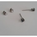 0.25ctw Black Diamond Studs in 925 Sterling Silver