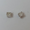 3mm Diamond Stud Earrings in Silver