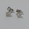 3mm Diamond Stud Earrings in Silver