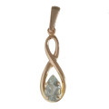 0.50ctw Natural Topaz Infinity Pendant in 9k Yellow Gold