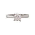 *CD DESIGNER JEWELRY* 1ct Solitaire Ring in Silver- Size R