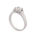 **CD DESIGNER JEWELRY** 0.75ct Natural Topaz Solitaire Ring in 925 Sterling Silver*Size O*