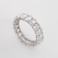 Sterling silver Oval CZ Eternity Ring - Size 6