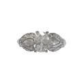 Sterling Silver 2.42ct CZ Oval Ring- Size N/ P