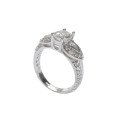 Sterling Silver 2.42ct CZ Oval Ring- Size N/ P