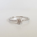 0.5ct CZ 8claw Solitaire Ring in Silver - Size 9
