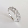 CZ Infinity Entwined Styled Ring in Silver - Sizes 8, 9.5