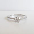 0.75ct Solitaire CZ Ring in Silver - Size 9.25