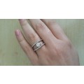 Stainless Steel 1.50ctw Unity Wedding Band- Sizes L-R