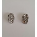 Clear CZ Stud Earrings in 925 Sterling Silver