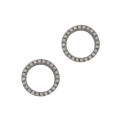 Circle CZ earrings in 925 Sterling Silver