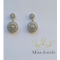 0.45ct Diamond Cluster Earrings in White Gold