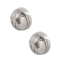 12mm Patterned Dome Earrings in 925 Sterling Silver