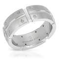 8mm Stainless Steel Diamond Band- Size 12