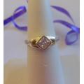 925 Sterling Silver 0.40ct Clear CZ Ring- Size 5.5