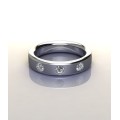 *CD DESIGNER JEWELRY* 0.30ctw Wedding Band in 925 Sterling Silver- Size R