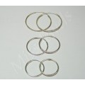3 Pairs of 925 Sterling Silver Tube Earrings in different sizes