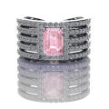 *CD DESIGNER JEWELRY*2.62ctw Pink Cubic Zirconia Dress Ring in 925 Sterling Silver- Size R