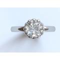 *CD DESIGNER JEWELRY*1.00ctw 100 Facet CZ Crown Set Engagement Ring*Size O*