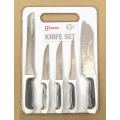 Brand New 5 Piece Knife Set with Cutting Board