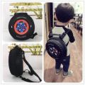 Kids 3D Unique Car Tyre Wheel Backpack Bag for Kindergarten Children BLACK