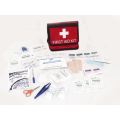 Portable First Aid Kit in Red Carry Pouch for Home Car Office Travel
