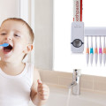 Automatic Toothpaste Dispenser with 5 Toothbrush Holder Wall Mounted Bathroom