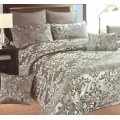 NEW 8 Piece Metallic Grey Designer Comforter Set Polyester Queen Size