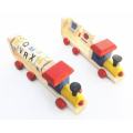 Set of 2 Wooden Toy Educational Trains Toddlers Numbers Or Alphabets Combo