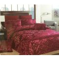 8 Piece Red Designer Comforter Set Polyester Queen Size