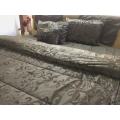 NEW 8 Piece Brown Designer Comforter Set Polyester Queen Size