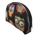5-Piece Owl Zipper Pouch Bags for Cosmetics, Stationary, Jewelry etc. 5 Bags fit in 1 Bag!