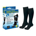 Miracle Socks Anti-Fatigue Compression Socks, Unisex Black - S/M Size