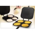 NEW Pancake Maker Pan Four Hole Mould Pan Omelettes