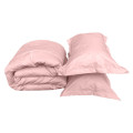100% Duck Feather Duvet with Two Pillow Cases - Light Pink