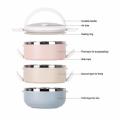 Portable Thermal Insulated Stainless Steel Triple Layer Lunch Box