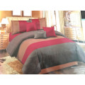 8pc Queen Designer Comforter Set - Choose Between Purple and Red