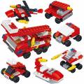 6 and 1 Unique Fire Fighter Building Mini Toy 216 pcs