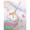 Transparent Unicorn Design Kids Umbrella - Assorted Color