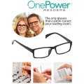 One Power Reader Unisex Glasses- Power from +.5 to +2.50 Auto Focus Adjusting Reading Glasses