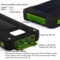 Dual USB Port 20000mAh Solar Power Bank Phone Charger with Flash Light