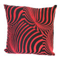 Set of 6 Pillow Stripped Cushion Sofa Home Decoration Scatter Cushion - Red and Black