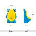 Cute Frog Unrinal/Potty Training with Removable Bowl and Funny Aiming Target(Blue and Yellow)