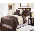 Queen Size MOOI MOOI Luxurious Dark Brown 5 Piece Quilt & Comforter Set(Mink Blanket at the back)