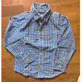 Carter's 3t Blue Small Check Full Sleeve Shirt - For 3 Years Boys(USED)