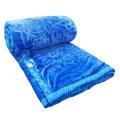Super Soft 3 PLY HEAVY Quality Mink & Embossed Blanket - Blue (235x210cm)
