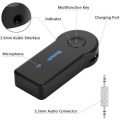 Portable 3.5mm Car Bluetooth Receiver Music Streaming, Hands Free with Microphone