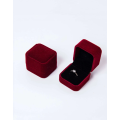 CLEARANCE SALE!!! Red Square Shaped Ring Storage Box
