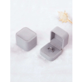 CLEARANCE SALE!!! Grey Square Shaped Ring Storage Box