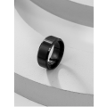 CLEARANCE SALE!! Stylish Black Stainless Steel Ring - Size 8 [Q]